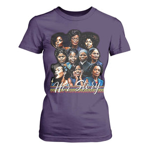 HerStory Tribute T Shirt For Women Celebrating Legendary Black Women of History and Power TS02 Purple Print Your Wear