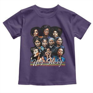 HerStory Tribute Toddler T Shirt Celebrating Legendary Black Women of History and Power TS02 Purple Print Your Wear