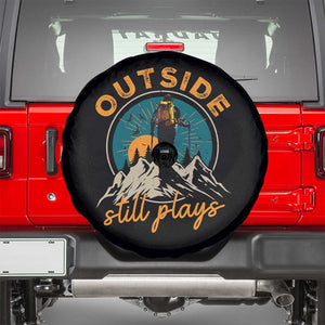 Hiking Camping Spare Tire Cover Outside Still Plays Vintage Mountain Forest TS11 Black Print Your Wear