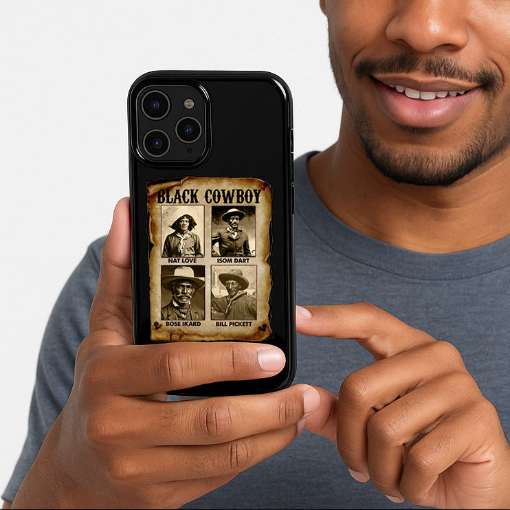 Historic Black Cowboy Vintage Phone Case Wanted African American Cowboys TS09 Print Your Wear