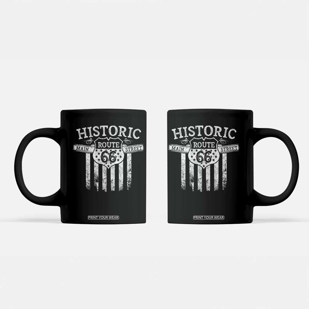 Historic Route 66 Highway Coffee Mug Main Street Of America TS09 Black Print Your Wear