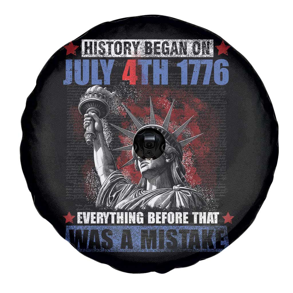 History Began July 4th 1776 Spare Tire Cover Bold Patriotic Statement Statue of Liberty TS02 Print Your Wear