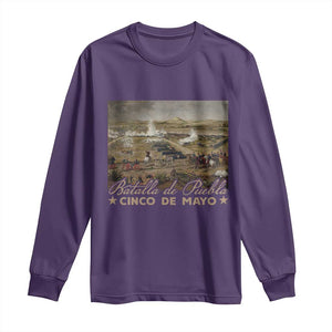 History Of Cinco De Mayo Batalla De Puebla Mexico Long Sleeve Shirt TS11 Purple Print Your Wear