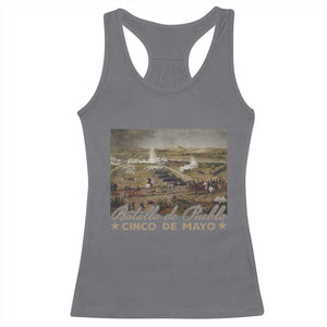 History Of Cinco De Mayo Batalla De Puebla Mexico Racerback Tank Top TS11 Charcoal Print Your Wear
