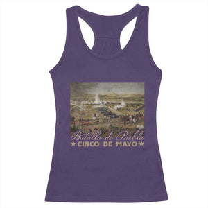 History Of Cinco De Mayo Batalla De Puebla Mexico Racerback Tank Top TS11 Purple Print Your Wear
