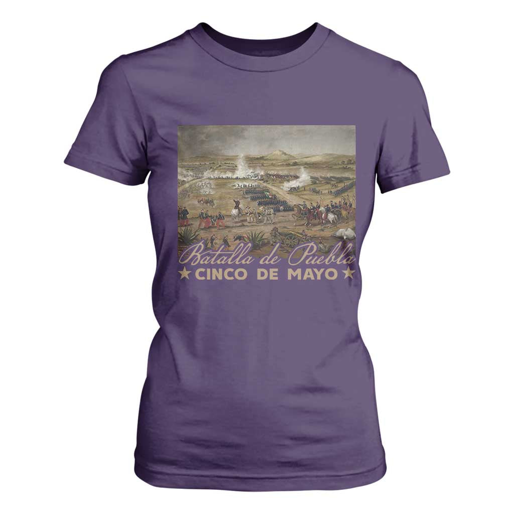 History Of Cinco De Mayo Batalla De Puebla Mexico T Shirt For Women TS11 Purple Print Your Wear