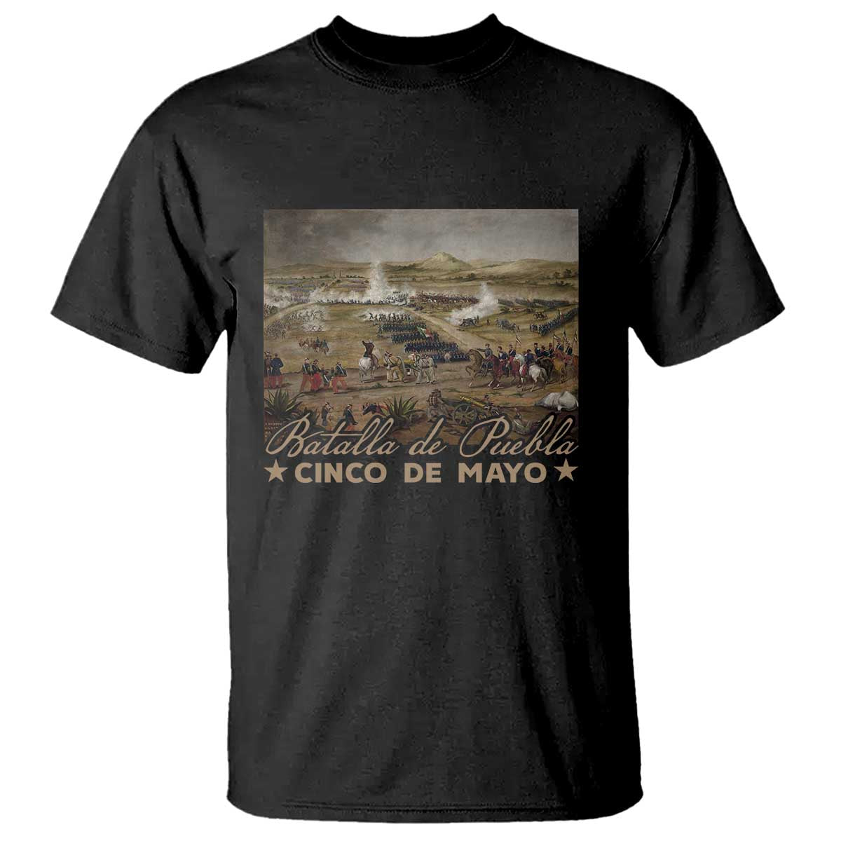 History Of Cinco De Mayo Batalla De Puebla Mexico T Shirt TS11 Black Print Your Wear