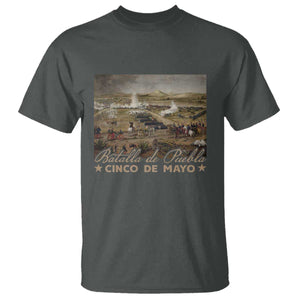 History Of Cinco De Mayo Batalla De Puebla Mexico T Shirt TS11 Dark Heather Print Your Wear