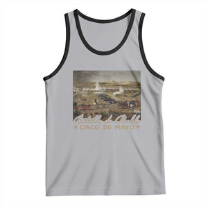 History Of Cinco De Mayo Batalla De Puebla Mexico Tank Top TS11 Athletic Heather Black Print Your Wear