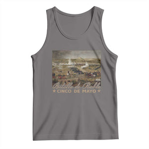 History Of Cinco De Mayo Batalla De Puebla Mexico Tank Top TS11 Deep Heather Print Your Wear