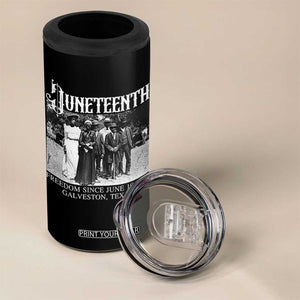 History Of Juneteenth 4 in 1 Can Cooler Tumbler Freedom Since June 19 Galveston Texas TS11 Print Your Wear