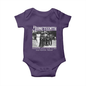 History Of Juneteenth Baby Onesie Freedom Since June 19 Galveston Texas TS11 Purple Print Your Wear