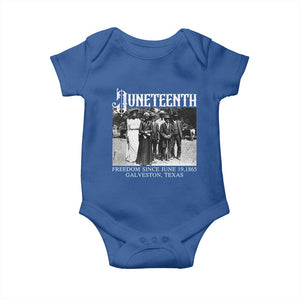 History Of Juneteenth Baby Onesie Freedom Since June 19 Galveston Texas TS11 Royal Blue Print Your Wear