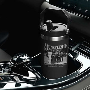 History Of Juneteenth Flip Straw Tumbler Freedom Since June 19 Galveston Texas TS11 Print Your Wear