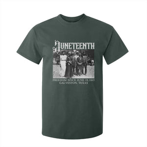 History Of Juneteenth T Shirt For Kid Freedom Since June 19 Galveston Texas TS11 Dark Forest Green Print Your Wear