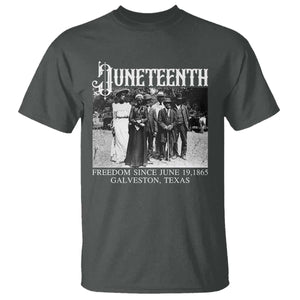 History Of Juneteenth T Shirt Freedom Since June 19 Galveston Texas TS11 Dark Heather Print Your Wear