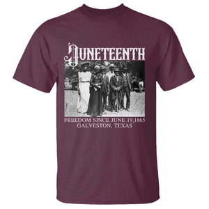 History Of Juneteenth T Shirt Freedom Since June 19 Galveston Texas TS11 Maroon Print Your Wear