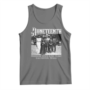 History Of Juneteenth Tank Top Freedom Since June 19 Galveston Texas TS11 Black Heather Print Your Wear