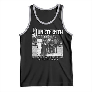 History Of Juneteenth Tank Top Freedom Since June 19 Galveston Texas TS11 Black Athletic Heather Print Your Wear