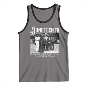 History Of Juneteenth Tank Top Freedom Since June 19 Galveston Texas TS11 Deep Heather Black Print Your Wear