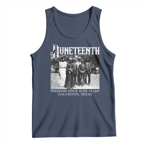History Of Juneteenth Tank Top Freedom Since June 19 Galveston Texas TS11 Navy Print Your Wear