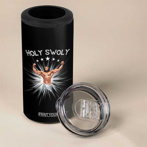 Holy Swoly 4 in 1 Can Cooler Tumbler Funny Jesus Workout Motivation Bodybuilding Fitness TS02 Print Your Wear