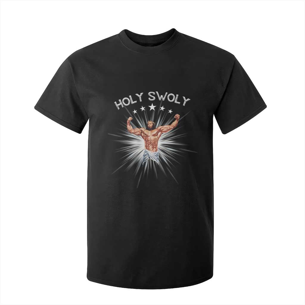 Holy Swoly T Shirt For Kid Funny Jesus Workout Motivation Bodybuilding Fitness TS02 Black Print Your Wear