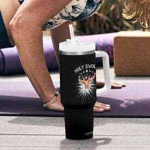 Holy Swoly Tumbler With Handle Funny Jesus Workout Motivation Bodybuilding Fitness TS02 Print Your Wear