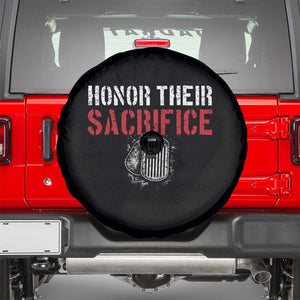 Honor Their Sacrifice Spare Tire Cover Veteran Memorial Day Military Dog Tag TS11 Black Print Your Wear
