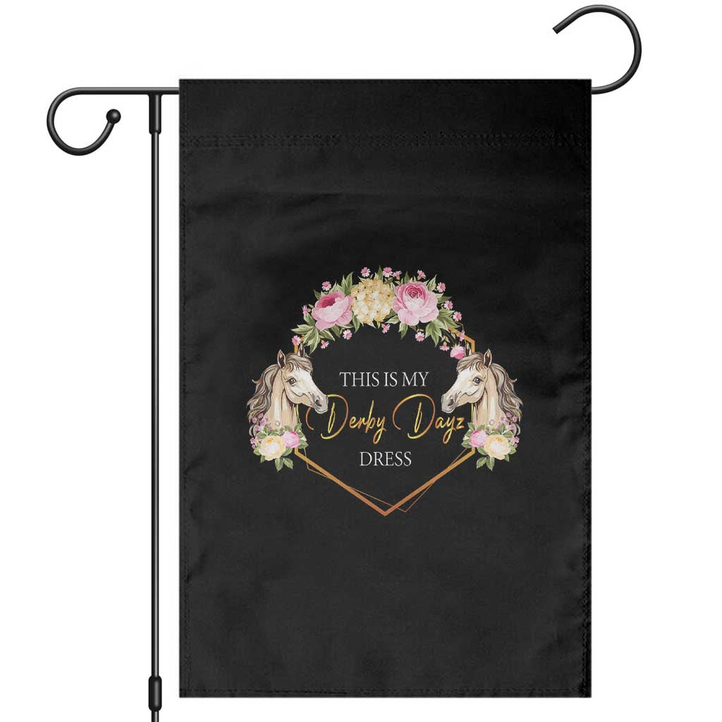 Horse Racing Garden Flag This Is My Derby Day Dress Girl Woman TS09 Black Print Your Wear