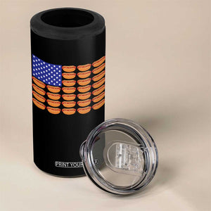 Hot Dog American Flag 4 in 1 Can Cooler Tumbler Funny 4th Of July Patriotic Summer BBQ TS10 Print Your Wear