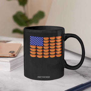 Hot Dog American Flag Coffee Mug Funny 4th Of July Patriotic Summer BBQ TS10 Print Your Wear
