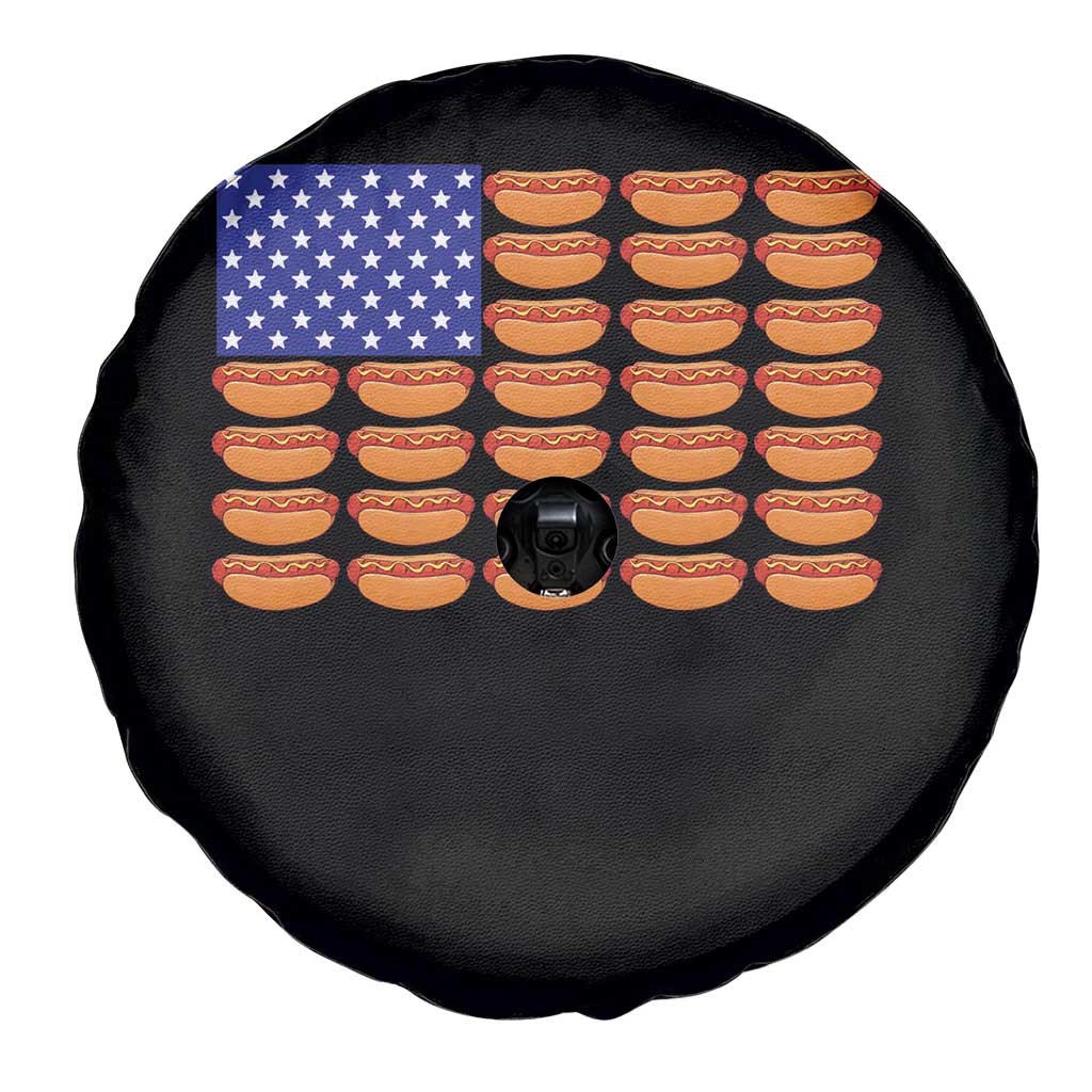 Hot Dog American Flag Spare Tire Cover Funny 4th Of July Patriotic Summer BBQ TS10 Print Your Wear