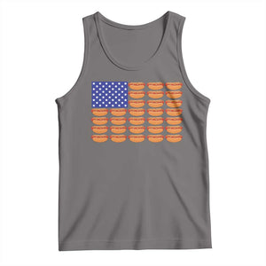 Hot Dog American Flag Tank Top Funny 4th Of July Patriotic Summer BBQ TS10 Deep Heather Print Your Wear