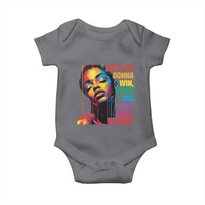 How You Gonna Win When You Aint Right Within Baby Onesie Black History TS11 Charcoal Print Your Wear
