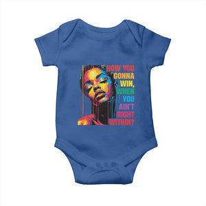 How You Gonna Win When You Aint Right Within Baby Onesie Black History TS11 Royal Blue Print Your Wear