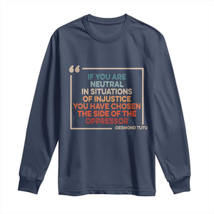 Human Rights Long Sleeve Shirt Feminist Equal Rights Social Justice TS10 Navy Print Your Wear