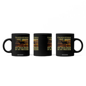 Hunting Coffee Mug I'm Into Fitness Fit'ness Deer In My Freezer American Flag TS10 Print Your Wear