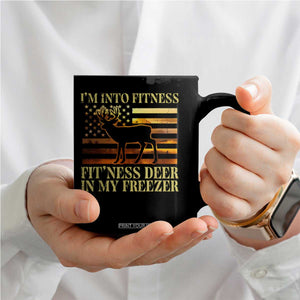 Hunting Coffee Mug I'm Into Fitness Fit'ness Deer In My Freezer American Flag TS10 Print Your Wear