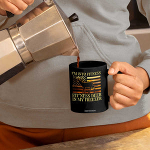 Hunting Coffee Mug I'm Into Fitness Fit'ness Deer In My Freezer American Flag TS10 Print Your Wear