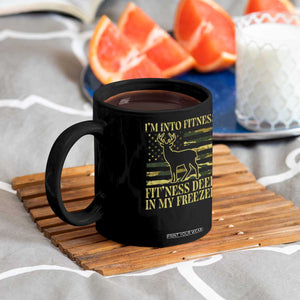 Hunting Coffee Mug I'm Into Fitness Fit'ness Deer In My Freezer Camo Flag TS10 Print Your Wear