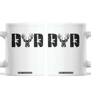 Hunting Dad Coffee Mug Fathers Day Gun Lovers Hunter Dad TS10 White Print Your Wear