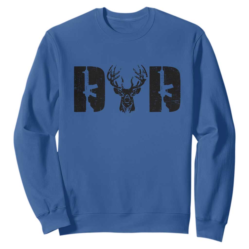 Hunting Dad Sweatshirt Fathers Day Gun Lovers Hunter Dad TS10 Royal Blue Print Your Wear