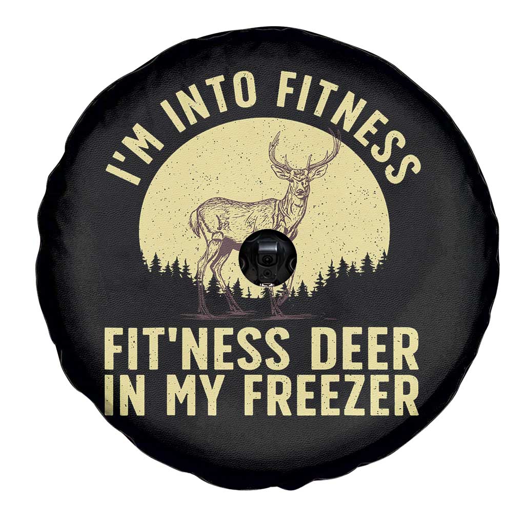 Hunting Spare Tire Cover I'm Into Fitness Fit'ness Deer In My Freezer Deer Hunter TS10 Print Your Wear