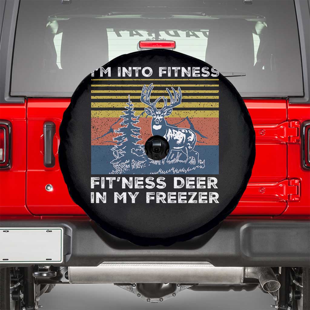 Hunting Spare Tire Cover I'm Into Fitness Fit'ness Deer In My Freezer Gift for Hunter TS10 Black Print Your Wear