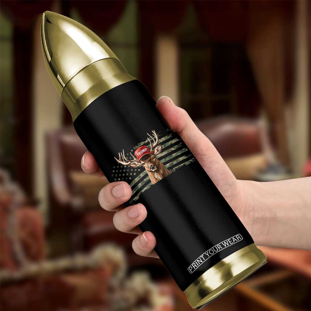 Hunting Trump Bullet Tumbler Antlers Deer Camouflage USA Flag Trump Support TS10 Print Your Wear
