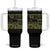 Hunting Tumbler With Handle I'm Into Fitness Fit'ness Deer In My Freezer Camo Flag TS10 One Size: 40 oz Black Print Your Wear