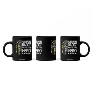 Husband Daddy Protector Hero Coffee Mug Dad Guns Fathers Day Camo American Flag TS10 Print Your Wear