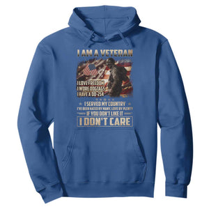 I Am A Veteran I Served My Country If You Don't Like It I Don't Care Hoodie TS11 Royal Blue Print Your Wear