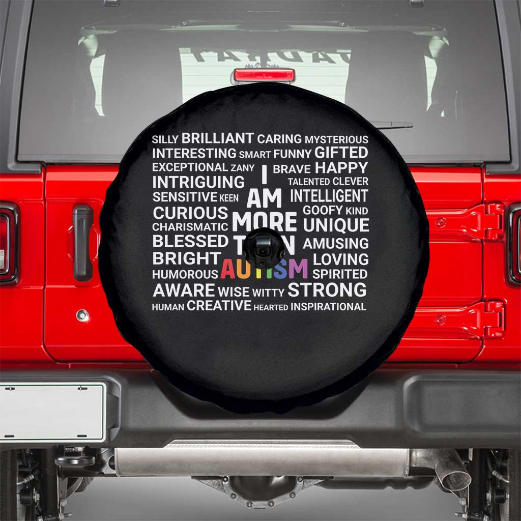 I Am More Than Autism Awareness Spare Tire Cover TS10 Black Print Your Wear